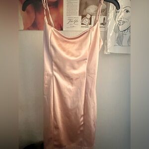 Better Be Blush Satin Tie-Front Slip